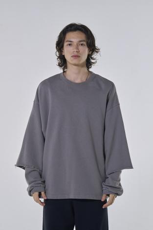 LAYERED SWEAT*グレー*