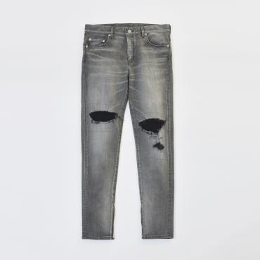 DAMEGE DENIM PANTS *ブラック*