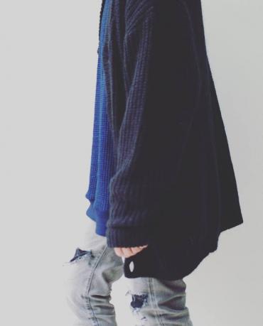 DAMEGE DENIM PANTS *ブラック*