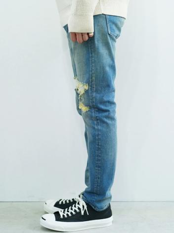 DAMEGE DENIM PANTS *ブルー*