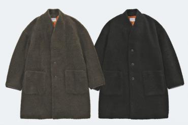 NO COLLAR BOA COAT *ブラック*