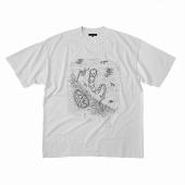 Kewpie layered print tee *Lightgray/Gray&Black*