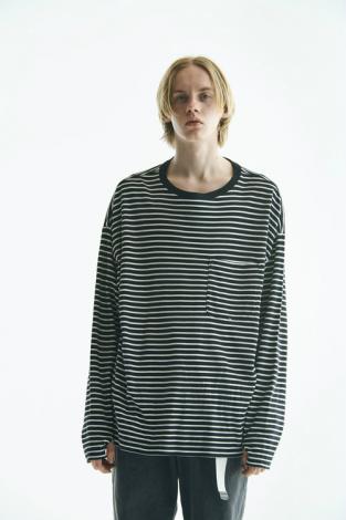 BIG BORDER CUTSEWN *ブラック×ホワイト*