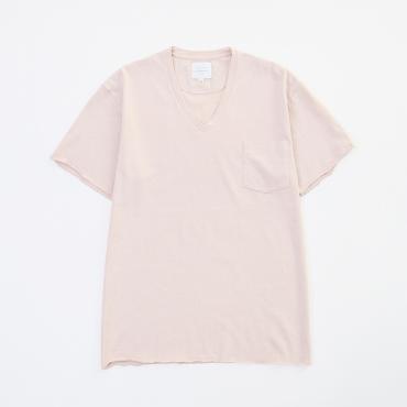 CUT OFF V-NECK TEE *ピンク*