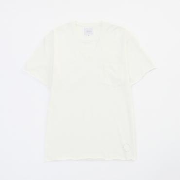 CUT OFF V-NECK TEE *ホワイト*