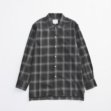 DAMEGE CHECK SHIRTS *ブラック*