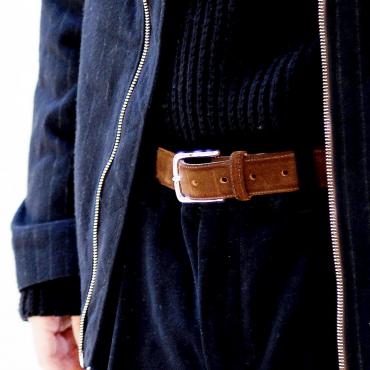 LEATHER BELT *ブラウン*