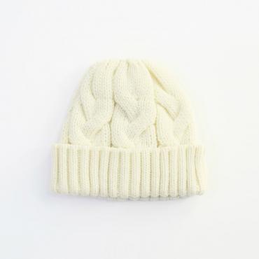 ×CA4LA / CABLE KNIT CAP *ホワイト*