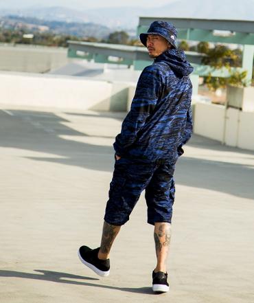 GHOSTLION CAMO CARGO SHORTS *オリーブドラブ*
