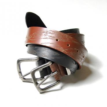 GHOSTLION CAMO LEATHER BELT *ブラウン*