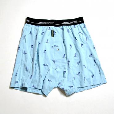 GIRL PRINT UNDERWEAR *サックス*