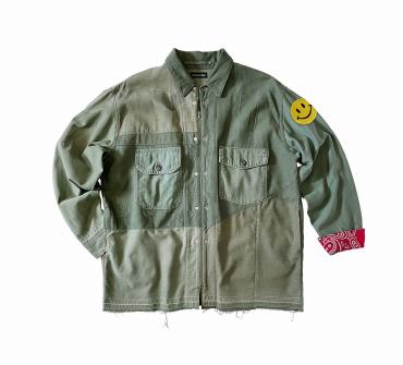 -先行予約-Remake utility Oversize shirts *Olive*