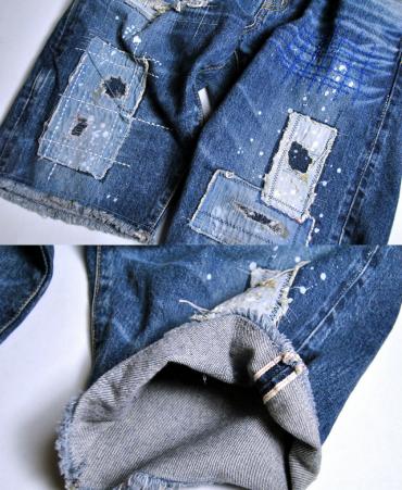 REMAKE DENIM SHORT PANTS *インディゴ*