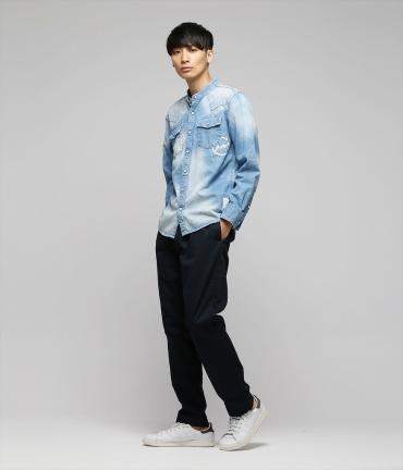 TAPERED CHINO PANTS  *ネイビー*