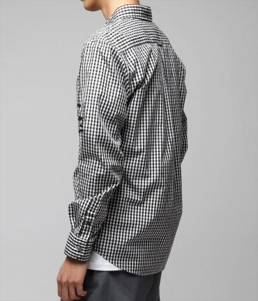 GINGHAM CHECK B/D SHIRTS *BK*