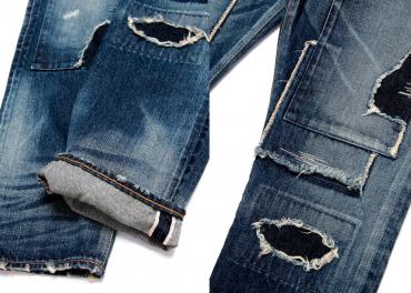 FIVE YEARS WASH TAPERED DENIM PANTS