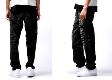 BLACK FIVE YEARS WIDESTRAIGHT DENIM PANTS