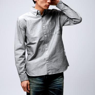 SELVAGE OXFORD B/D SHIRTS  *ブラック*