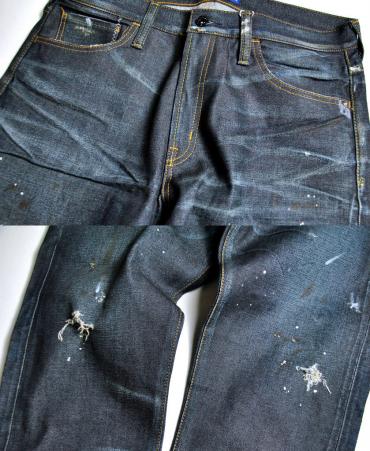 ONE YEAR WASH WIDE STRAIGHT DENIM PANTS