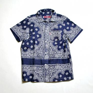 BANNDANA S/S SHIRTS **ネイビー*