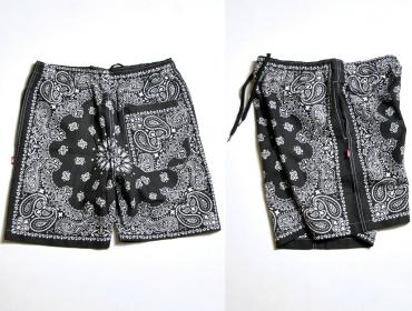 BANNDANA SHORTS **ブラック*