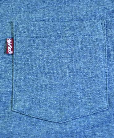 V-NECK POCKET L/S TEE *ブルー*