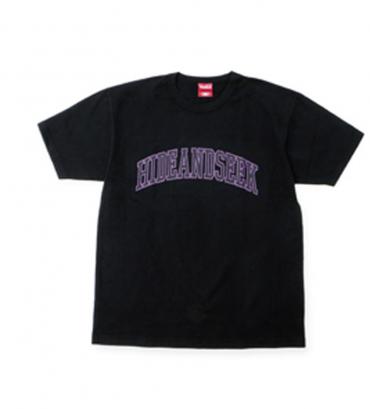 COLLEGE LOGO S/S TEE *ブラック×パープル*