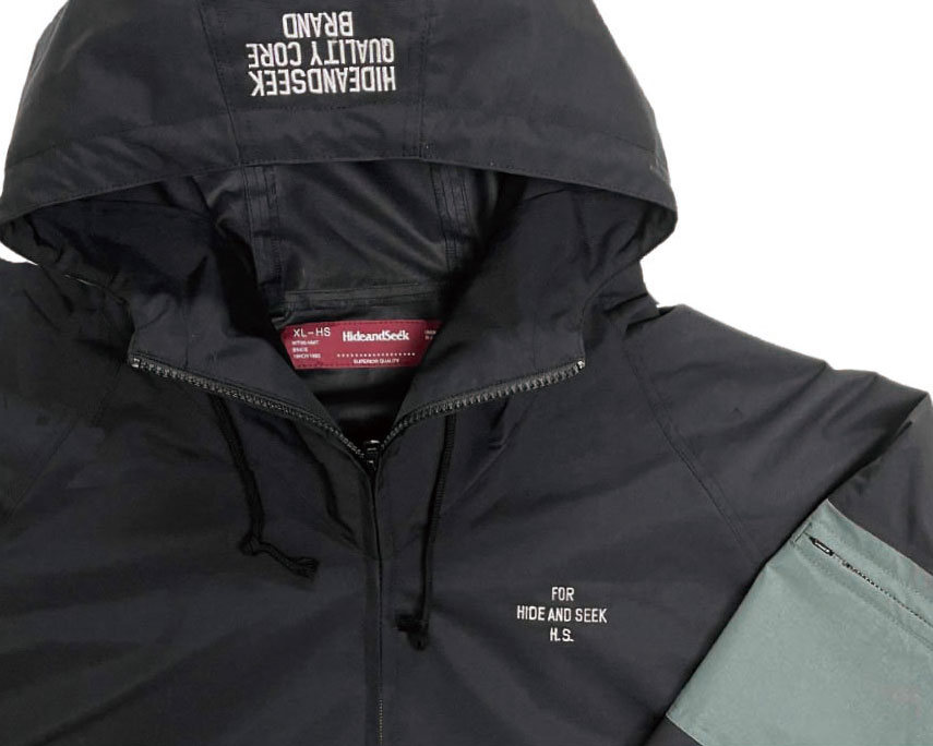 18000円全国激安 送料無料商品 HIDEANDSEEK nylon zip jacket xl black