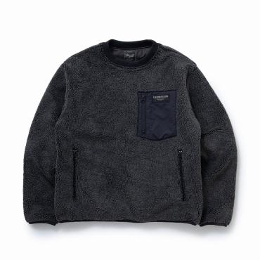 CREW NECK FLEECE *チャコール*