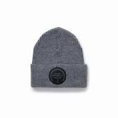 KNIT CAP CIRCLE PATCH *チャコール*