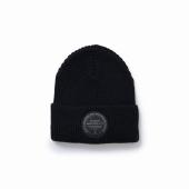 KNIT CAP CIRCLE PATCH *ブラック*