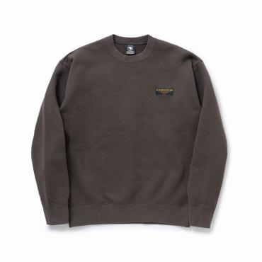 CREW NECK SWEAT BAR TAG *カーキ *