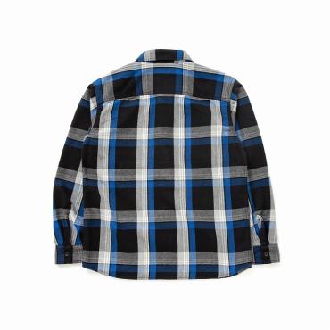 COTTON CHECK SHIRT *ブラック×ブルー×グレーチェック*