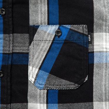 COTTON CHECK SHIRT *ブラック×ブルー×グレーチェック*