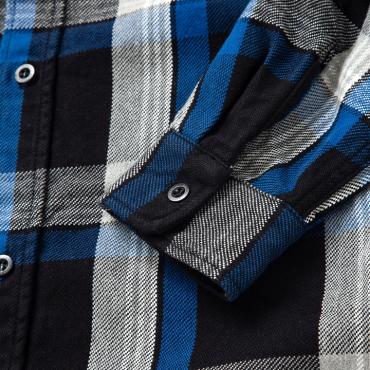 COTTON CHECK SHIRT *ブラック×ブルー×グレーチェック*