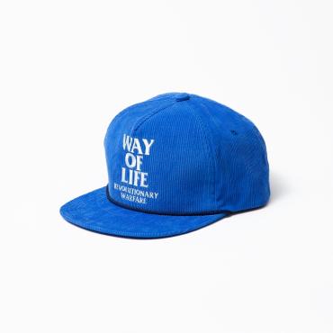 CORDUROY CAP "WAY OF LIFE" *ブルー*