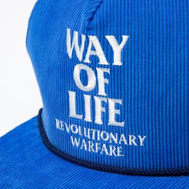 CORDUROY CAP "WAY OF LIFE" *ブルー*