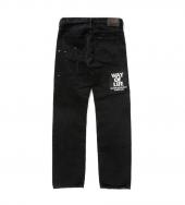 BLACK CRASH PAINT&PATCH DENIM PANTS *ブラック*