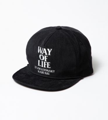CORDUROY CAP "WAY OF LIFE" *ブラック*