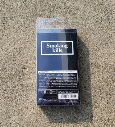 Smoking kills Back for iPhoneX [FRA194] *ホワイト*