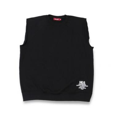 CUT OFF SWEAT VEST *ブラック*