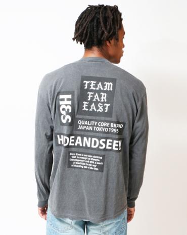 PATCH L/S TEE *チャコールグレー*