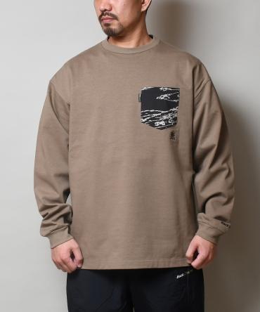 CAMO POCKET LONG SLEEVE TEE / COYOTE