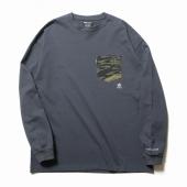 CAMO POCKET LONG SLEEVE TEE / CHARCOAL