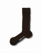 Hybrid rib socks "made in Japan" dark brown