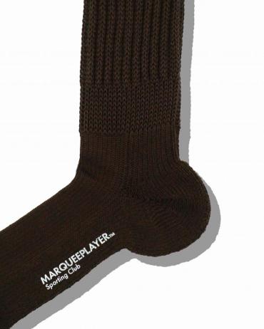 Hybrid rib socks "made in Japan" dark brown