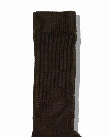 Hybrid rib socks "made in Japan" dark brown