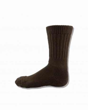 Hybrid rib socks "made in Japan" dark brown