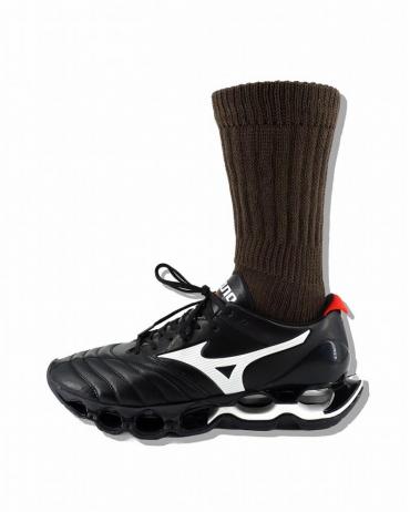 Hybrid rib socks "made in Japan" dark brown