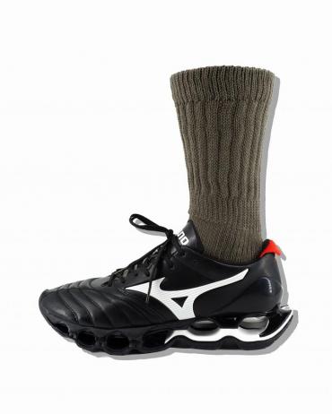 Hybrid rib socks "made in Japan" olive